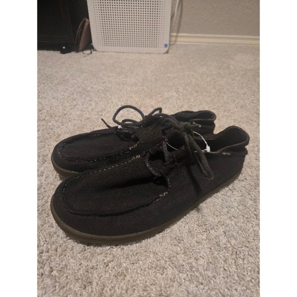 Olukai Ohana Sneaker Canvas Black Men 8 Casual Slip On Shoes 10197-9999